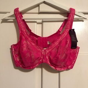 Pink lace underwire bra - cacique